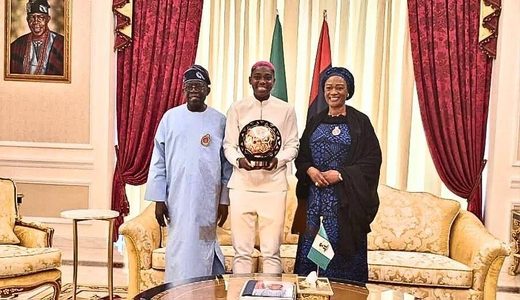 Football Star Asisat Oshoala Pays Courtesy Visit To President Tinubu, Remi Tinubu Football Star Asisat Oshoala Pays Courtesy Visit To President Tinubu, Remi Tinubu
