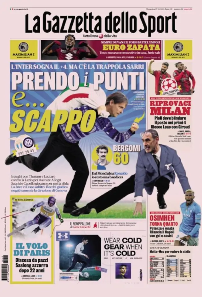 Today’s Papers – Sarri trap for Inter, Osimhen takes fourth, Vlahovic crisis Today’s Papers – Sarri trap for Inter, Osimhen takes fourth, Vlahovic crisis