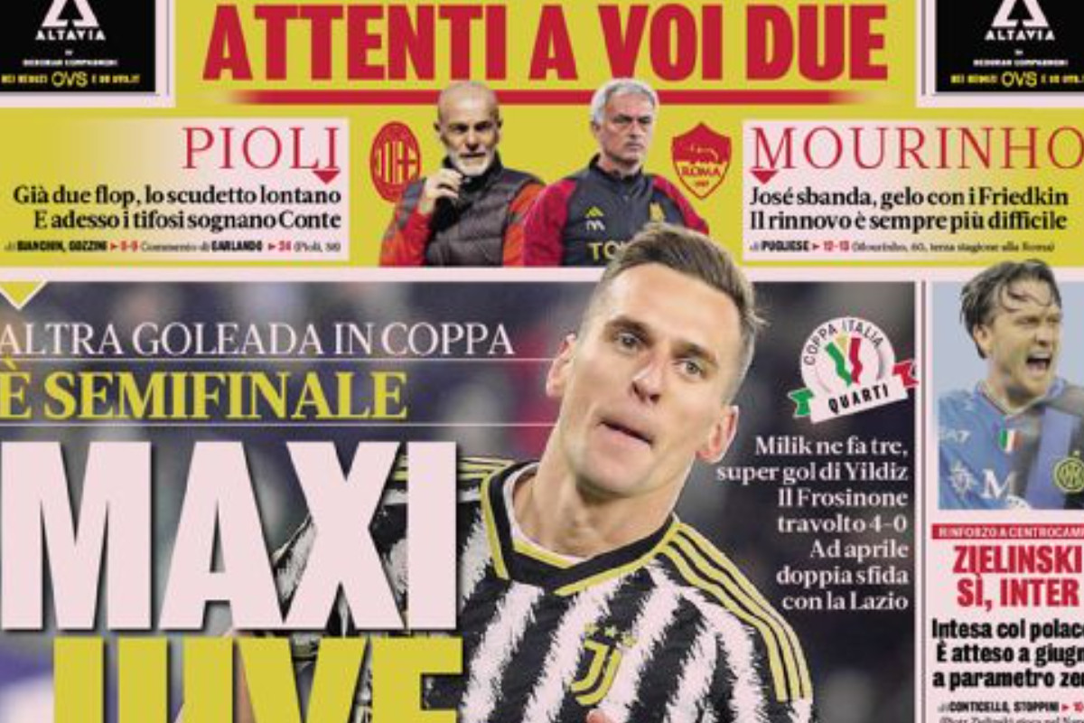 Today’s Papers – Milikfest, Pioli and Mourinho at risk Today’s Papers – Milikfest, Pioli and Mourinho at risk