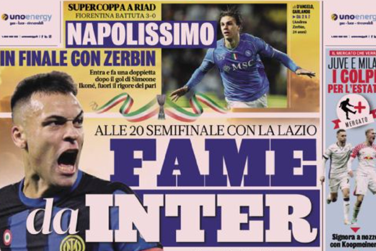 Today’s Papers – Mazzarri style Napoli, Inter hunger with Lazio Today’s Papers – Mazzarri style Napoli, Inter hunger with Lazio