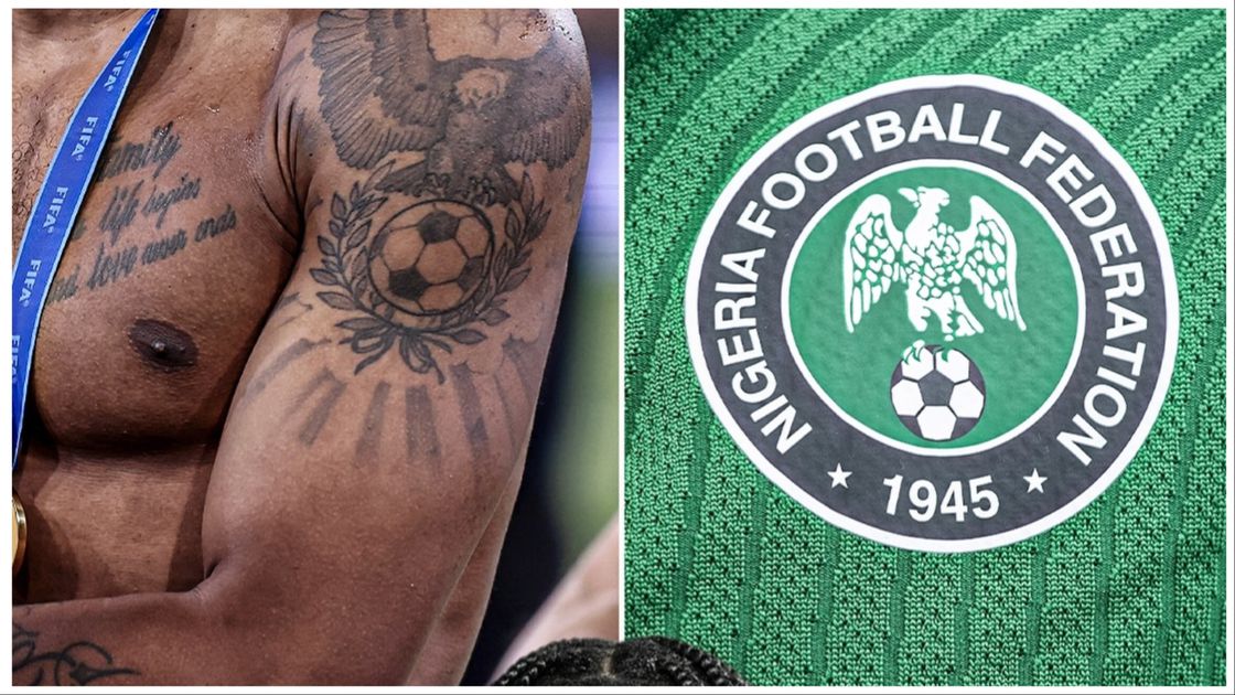 Man City’s Manuel Obafemi Akanji flaunts Super Eagles tattoo during Afcon 2023