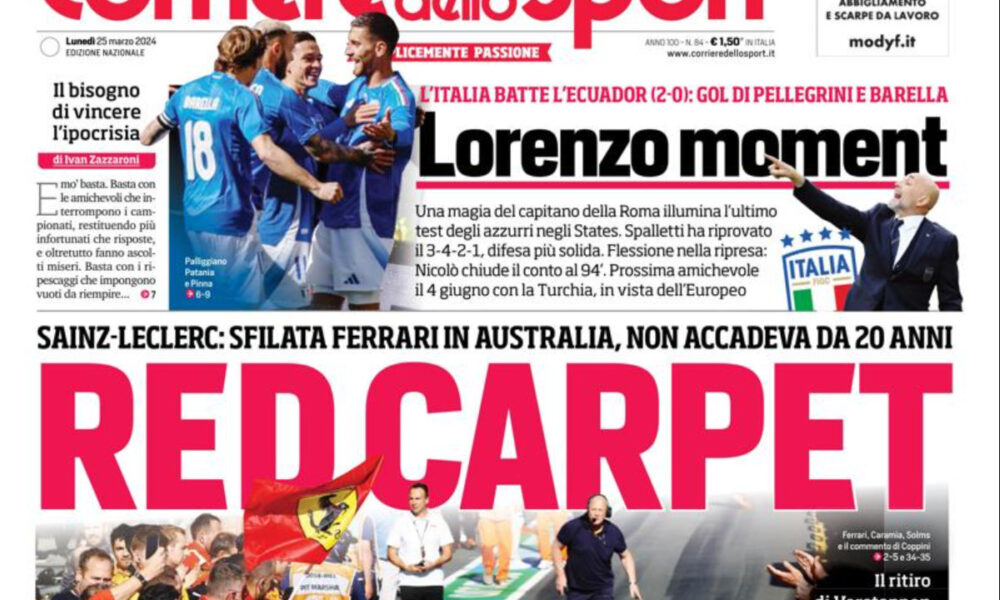 Today’s Papers – Italy beat Ecuador, Mou cancels Tiago Pinto Today’s Papers – Italy beat Ecuador, Mou cancels Tiago Pinto