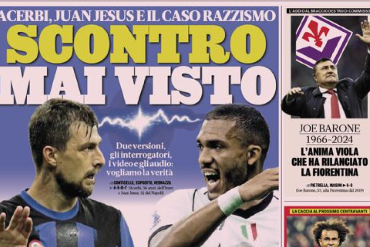 Today’s Papers – Acerbi truth, Fiorentina mourn Barone Today’s Papers – Acerbi truth, Fiorentina mourn Barone