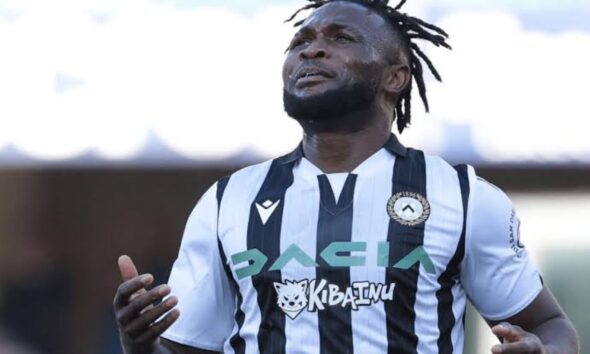 Udinese part ways with Nigeria forward Isaac Success