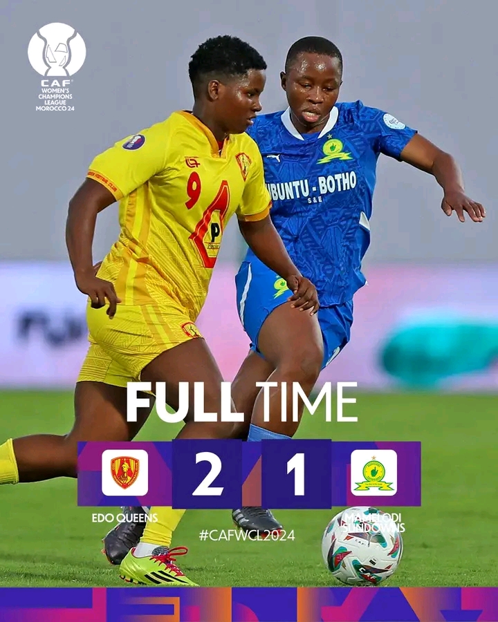 2024 CAF Women’s Champions League: Edo Queens stun holders Sundowns to seal semi-final spot 2024 CAF Women’s Champions League: Edo Queens stun holders Sundowns to seal semi-final spot