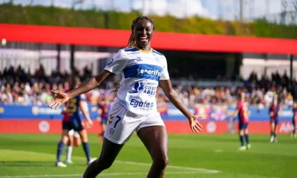 Rinsola Babajide scores third league goal in Levante’s big loss to Barcelona