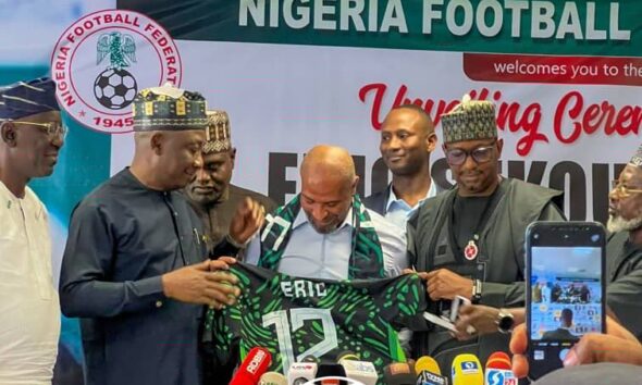 OFFICIAL: NFF unveils Eric Chelle as 42nd head coach of Super Eagles