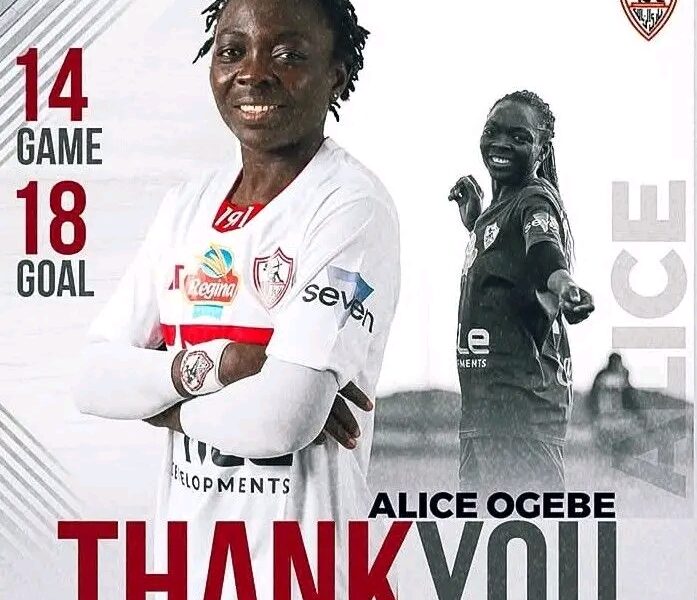 Alice Ogebe departs Egyptian side Zamalek