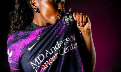 Michelle Alozie models Houston Dash NWSL kit for 2025 season