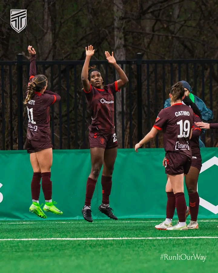 Esther Okoronkwo enters history books with brace in AFC Toronto maiden home win Esther Okoronkwo enters history books with brace in AFC Toronto maiden home win