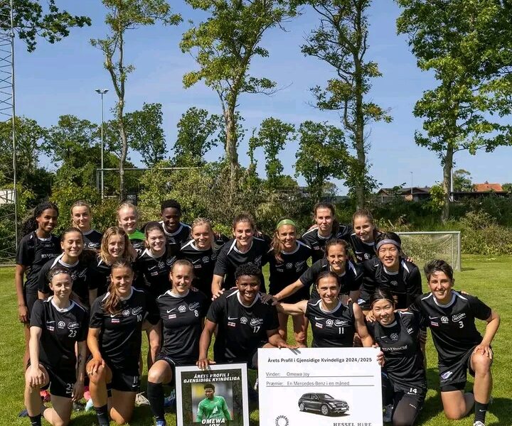 Joy Omewa Wins Danish Women’s League Player of the Season and Top Scorer, Gifted a Mercedes Benz