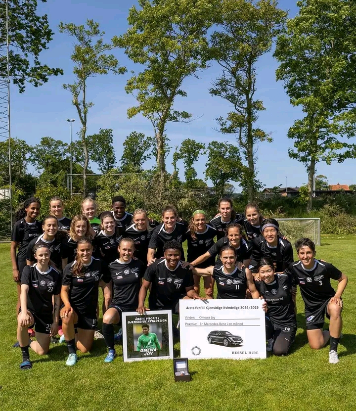 Joy Omewa Wins Danish Women’s League Player of the Season and Top Scorer, Gifted a Mercedes Benz Joy Omewa Wins Danish Women’s League Player of the Season and Top Scorer, Gifted a Mercedes Benz