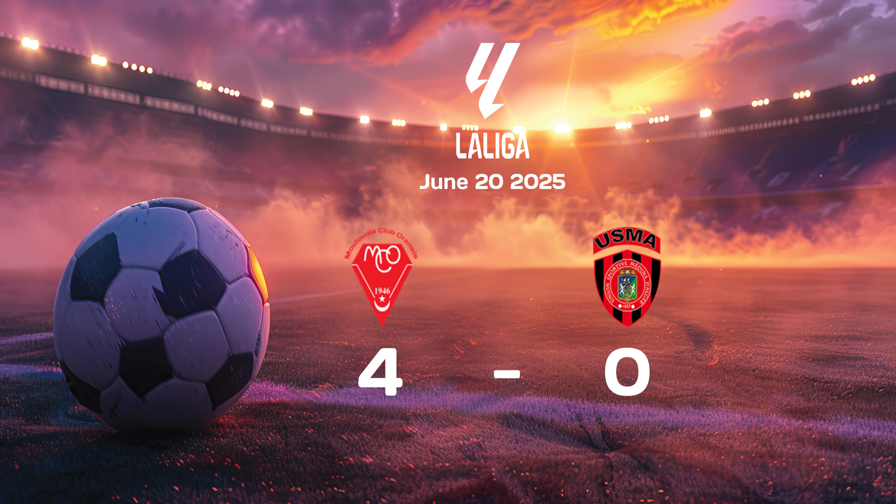 MC Oran Dominates USM Alger with 4-0 Victory in Ligue 1 Clash on 2025-06-20 MC Oran Dominates USM Alger with 4-0 Victory in Ligue 1 Clash on 2025-06-20