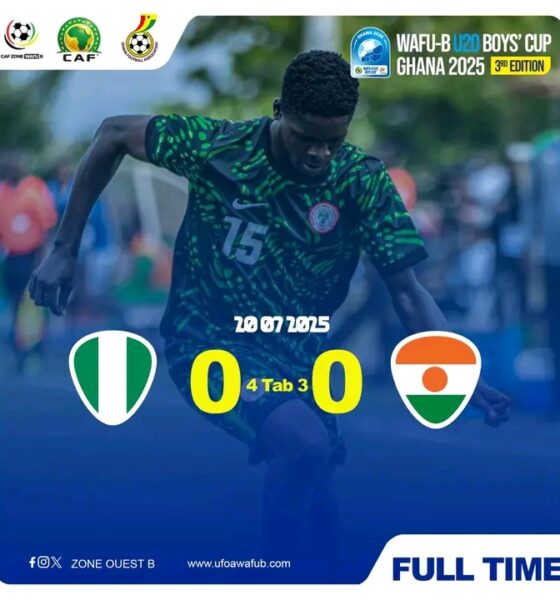 Flying Eagles Reach WAFU-B U-20 Final After Penalty Shootout Triumph Over Niger
