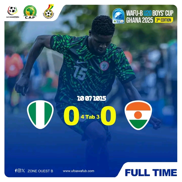 Flying Eagles Reach WAFU-B U-20 Final After Penalty Shootout Triumph Over Niger Flying Eagles Reach WAFU-B U-20 Final After Penalty Shootout Triumph Over Niger