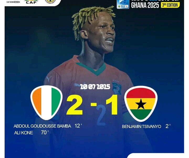 Côte d’Ivoire Edge Ghana to Set Up WAFU-B U-20 Final Clash with Nigeria