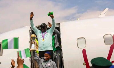 WAFCON 2024: Super Falcons land in Abuja, set for trophy parade