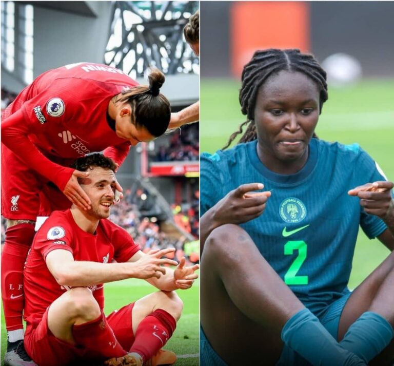 Rinsola Babajide Scores Debut WAFCON Goal, Pays Tribute to Late Diogo Jota Rinsola Babajide Scores Debut WAFCON Goal, Pays Tribute to Late Diogo Jota