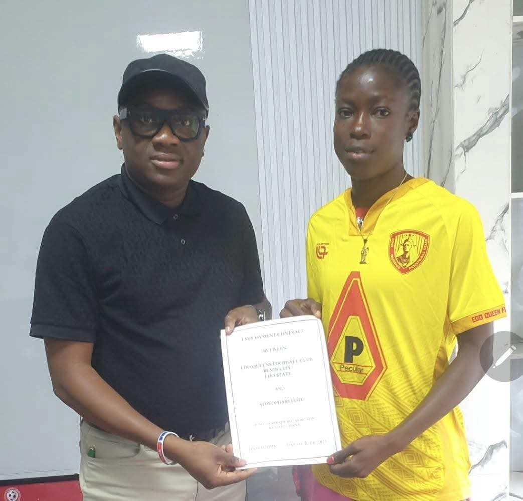 Edo Queens FC Signs Ghanaian Goalkeeper, Adjei Charlotte Edo Queens FC Signs Ghanaian Goalkeeper, Adjei Charlotte