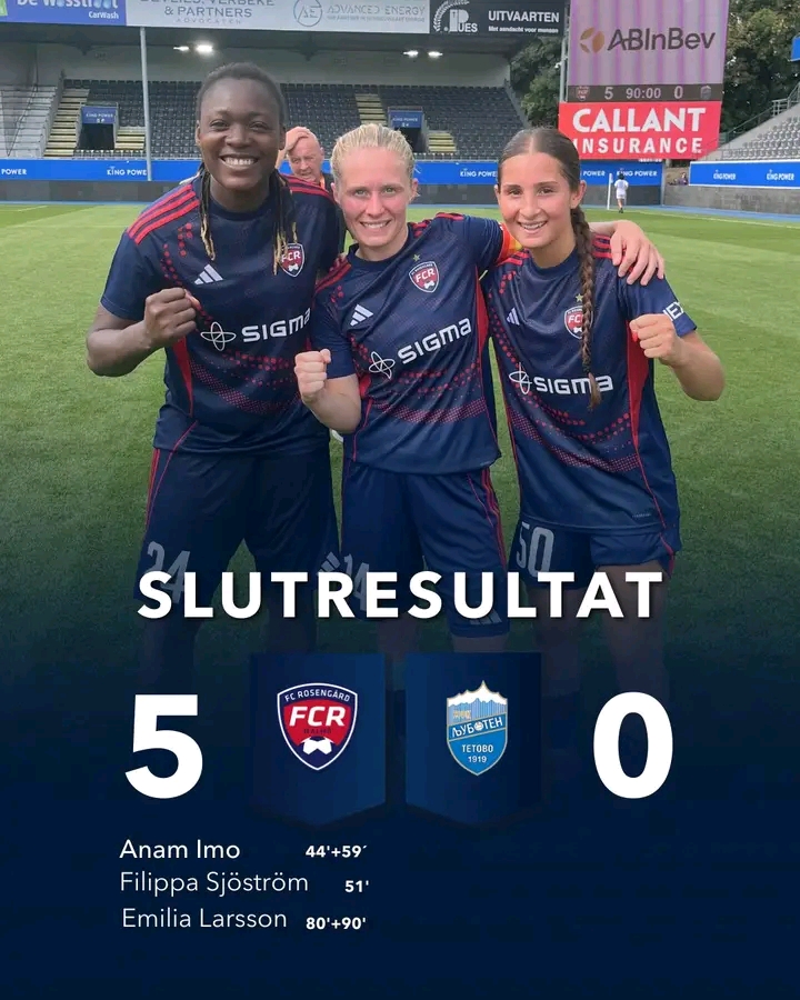 Anam Imo’s brace fires Rosengård into Champions League progression Anam Imo’s brace fires Rosengård into Champions League progression