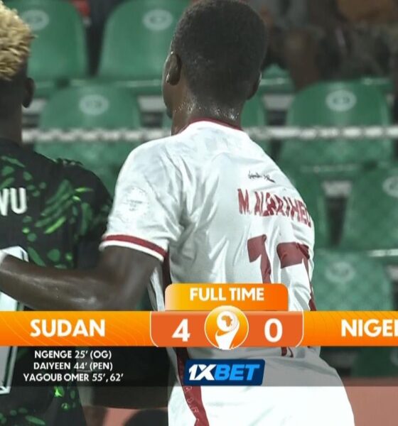 Sudan 4-0 Nigeria: Super Eagles B crash out of CHAN 2024 in group stage