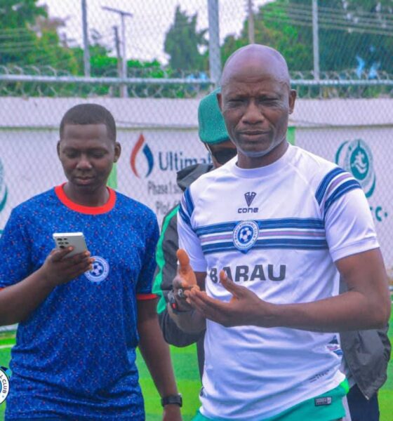 Ladan Bosso conducts first training session with Barau FC ahead of NPFL season opener