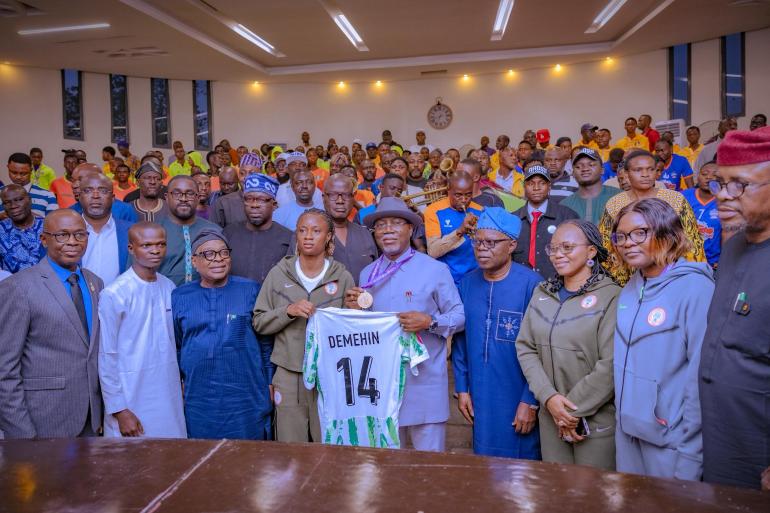 Ondo State Governor Aiyedatiwa rewards Super Falcons star, Tosin Demehin, with ₦30 Million and House Ondo State Governor Aiyedatiwa rewards Super Falcons star, Tosin Demehin, with ₦30 Million and House
