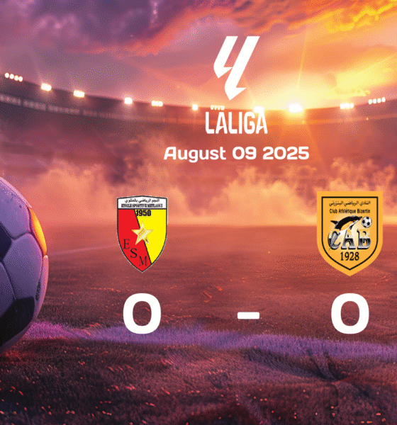 ES Metlaoui vs CA Bizertin ends in goalless draw in Ligue 1 clash on August 9, 2025