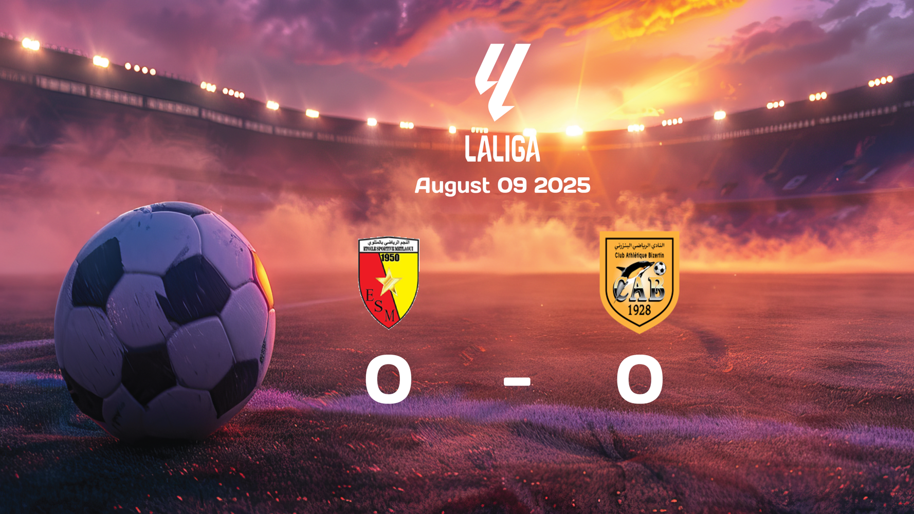 ES Metlaoui vs CA Bizertin ends in goalless draw in Ligue 1 clash on August 9, 2025