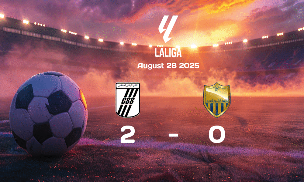 CS Sfaxien secures dominant 2-0 victory against Jeunesse Sportive Omrane in Ligue 1 match on 2025-08-28