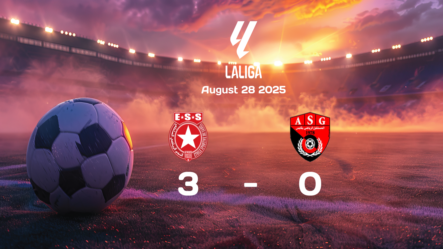 ES Sahel Dominates AS Gabes with Impressive 3-0 Victory in Ligue 1 Clash on August 28, 2025