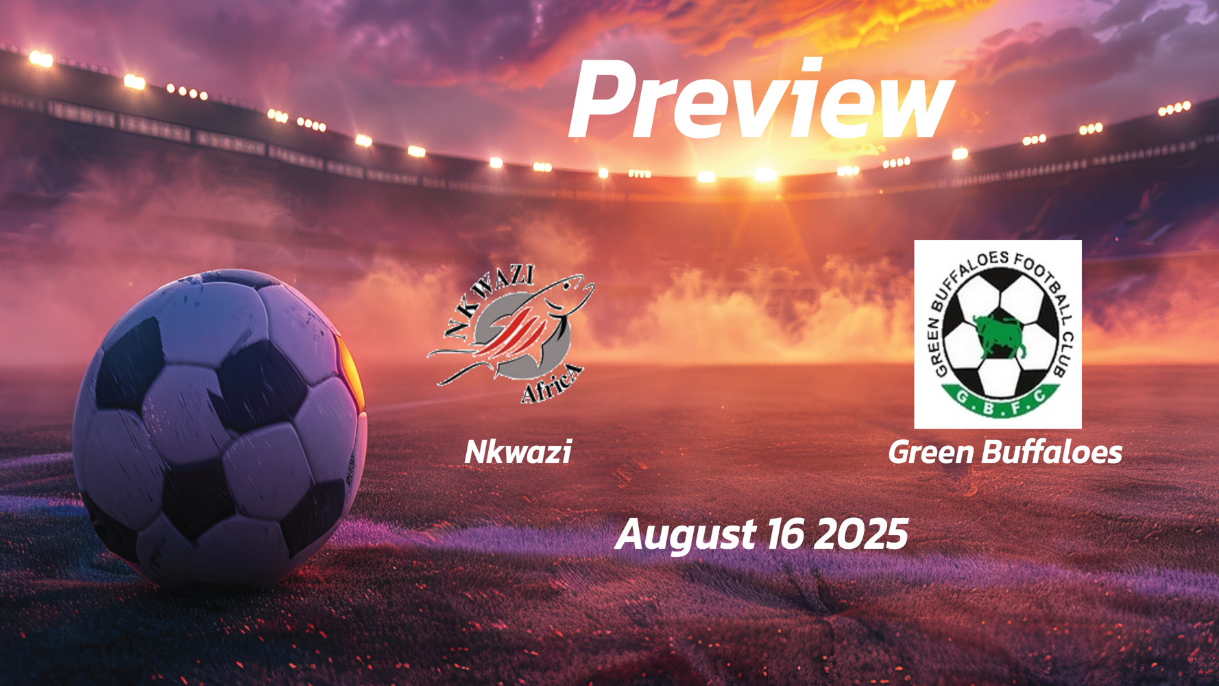 Nkwazi vs Green Buffaloes: Preview – Team News, Line-ups, Prediction and Tips | August 16 13:00 (GMT) Nkwazi vs Green Buffaloes: Preview – Team News, Line-ups, Prediction and Tips | August 16 13:00 (GMT)