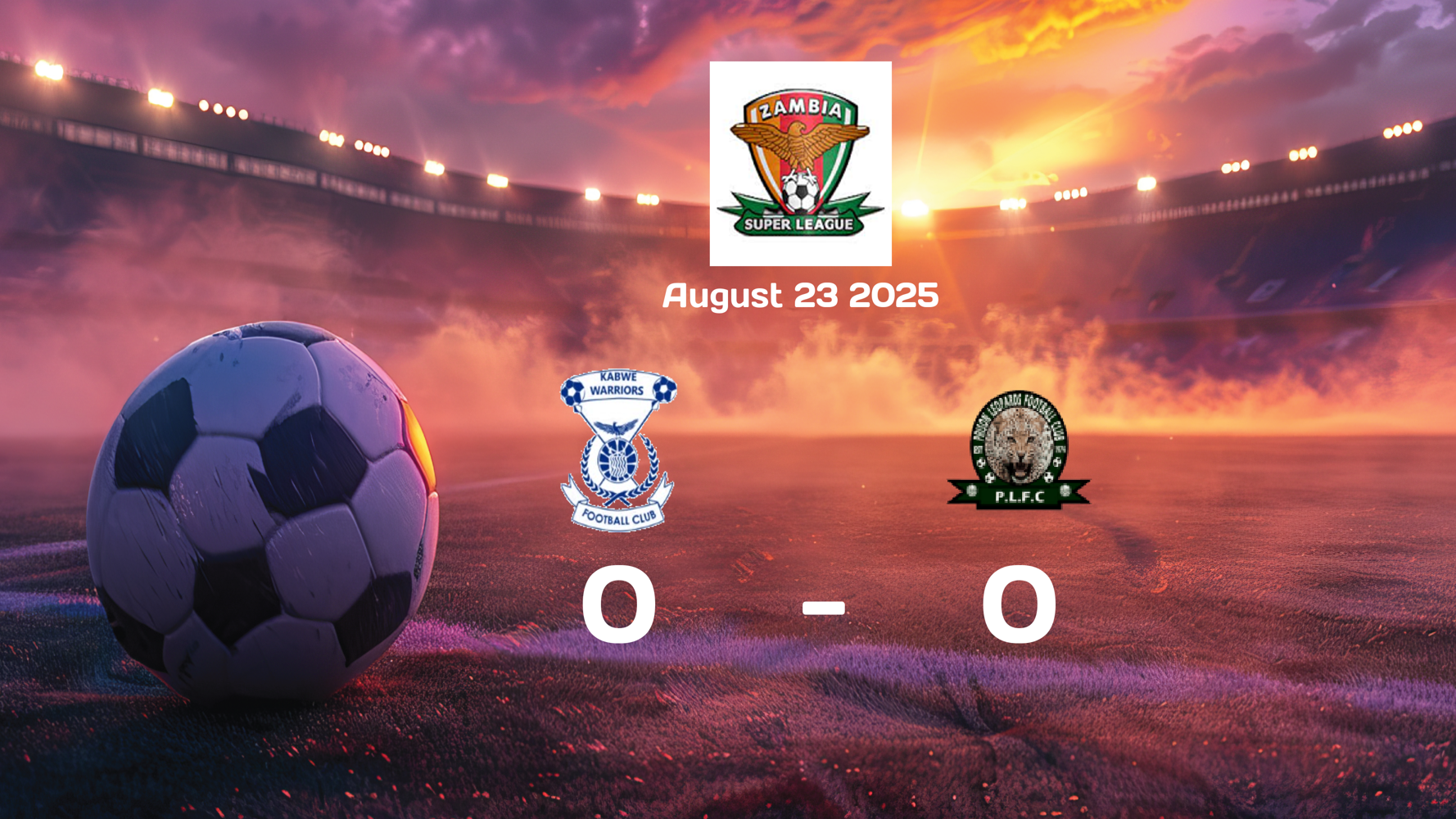 Kabwe Warriors vs Prison Leopards Ends in Goalless Draw – Super League Match Report, 2025-08-23 Kabwe Warriors vs Prison Leopards Ends in Goalless Draw – Super League Match Report, 2025-08-23