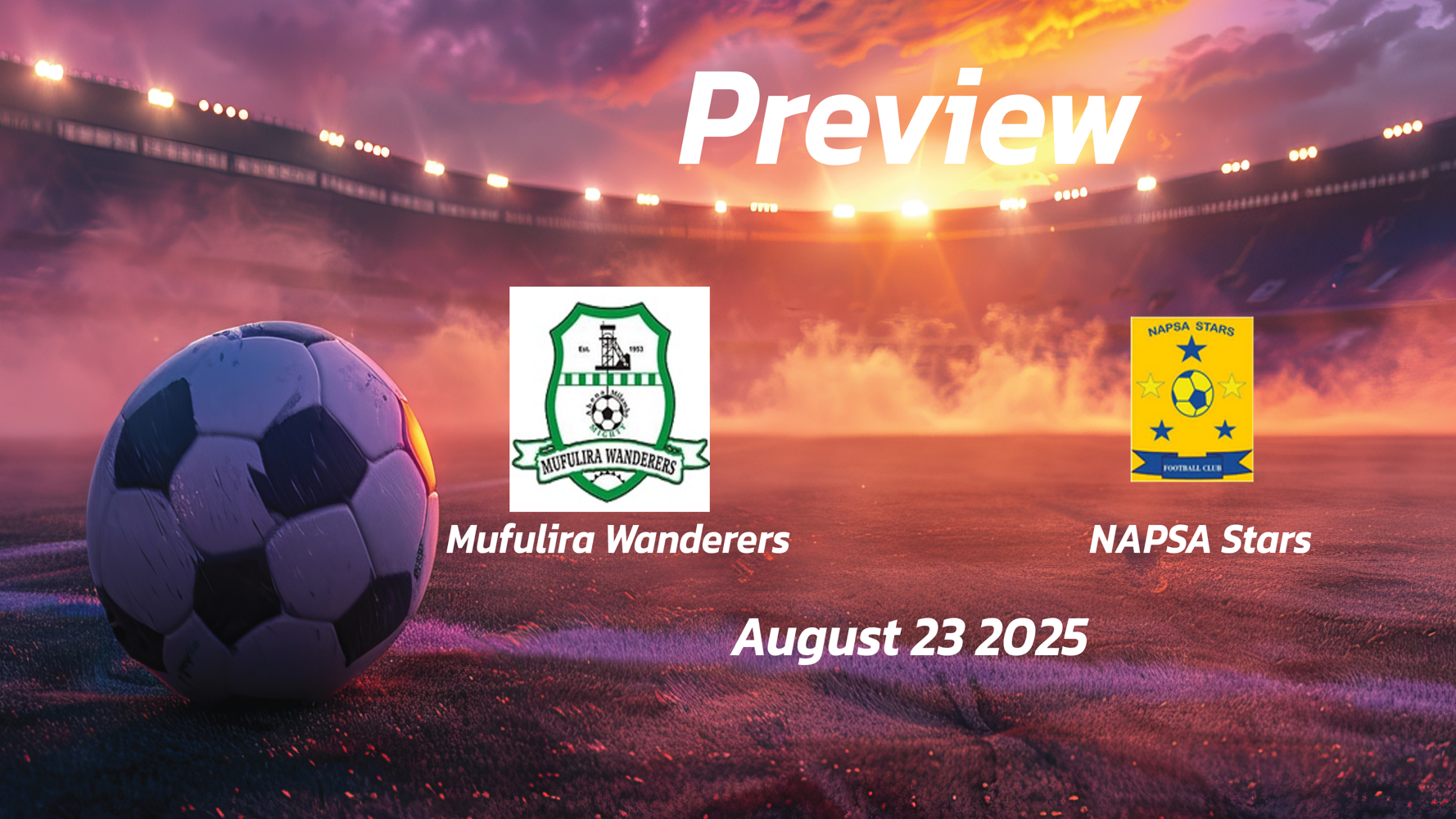 Mufulira Wanderers vs NAPSA Stars: Preview – Team News, Line-ups, Prediction and Tips | August 23 13:00 (GMT)
