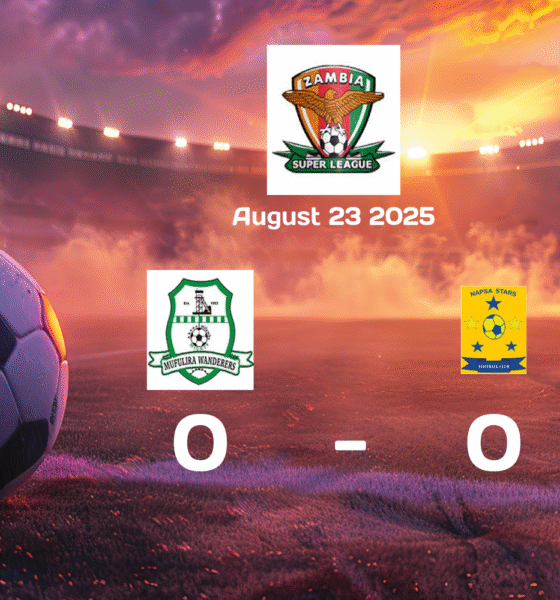 Mufulira Wanderers vs NAPSA Stars Ends in Goalless Draw in Super League Match on 2025-08-23