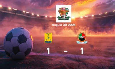 NAPSA Stars vs Red Arrows Ends in 1-1 Draw in Exciting Super League Match on 2025-08-30