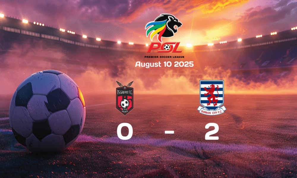 Durban City Dominates with 2-0 Victory over TS Galaxy in Premier Soccer League Match on August 10, 2025