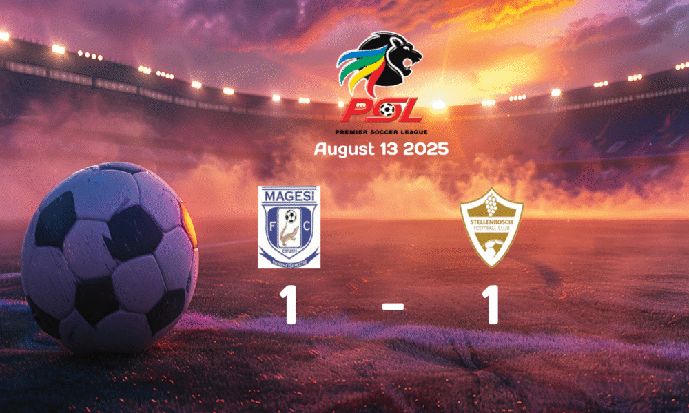 Magesi vs Stellenbosch Ends in 1-1 Draw in Premier Soccer League Clash on August 13, 2025