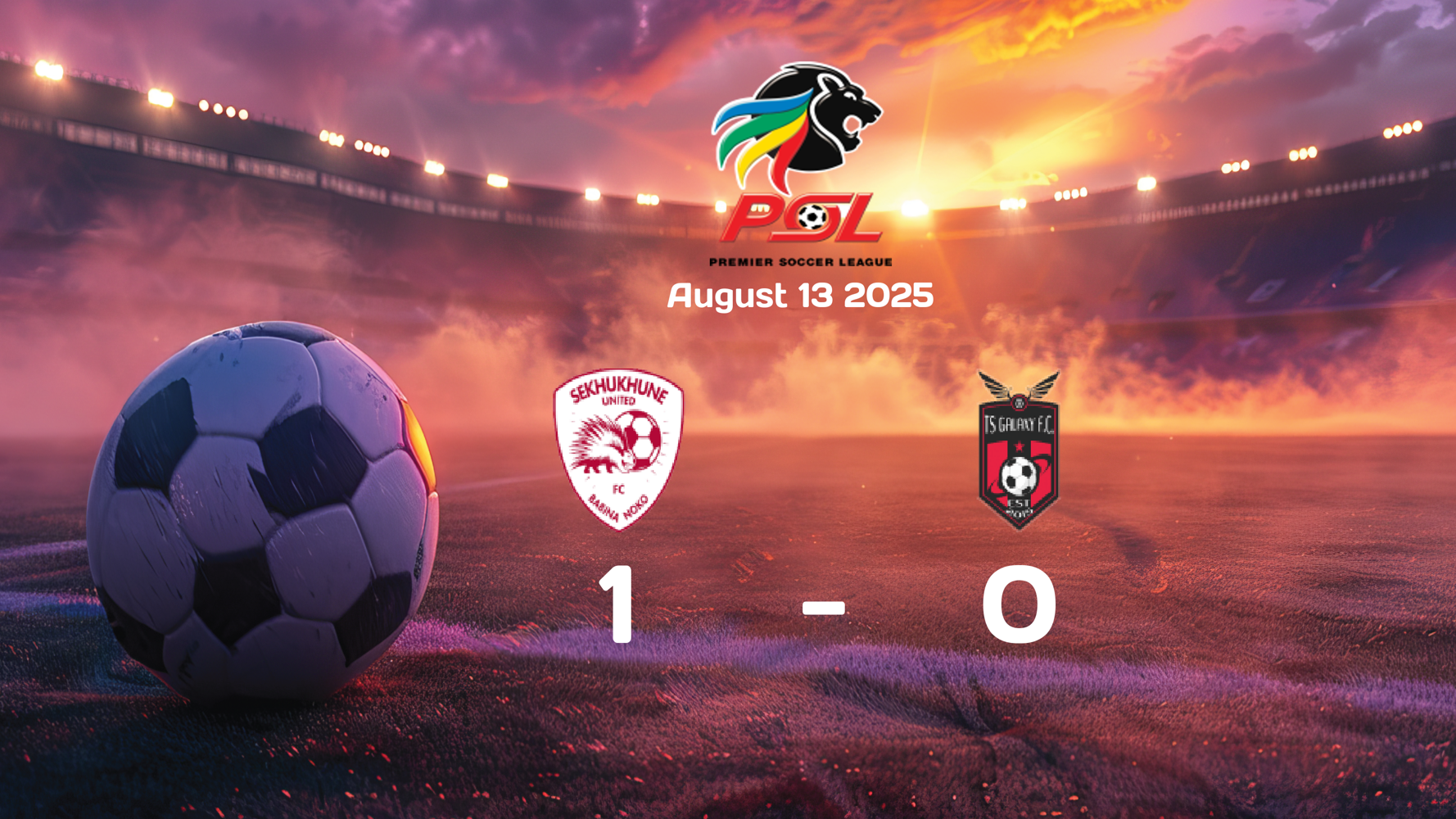 Sekhukhune United Edge Out TS Galaxy 1-0 in Premier Soccer League Clash on 2025-08-13 Sekhukhune United Edge Out TS Galaxy 1-0 in Premier Soccer League Clash on 2025-08-13