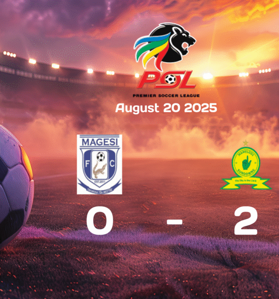 Magesi vs Mamelodi Sundowns Recap: Mamelodi Sundowns Secures 2-0 Victory in Premier Soccer League Match on 2025-08-20