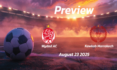 Wydad AC vs Kawkab Marrakech: Preview – Team News, Line-ups, Prediction and Tips | August 23 15:00 (GMT)