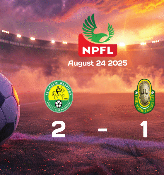 El Kanemi Warriors vs Bendel Insurance: Exciting 2-1 Victory in NPFL Match on August 24, 2025