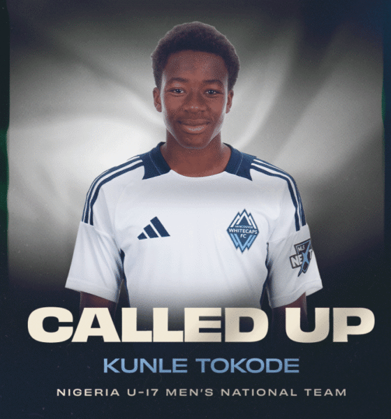 U17 WAFU-B 2025: Whitecaps’ Kunle Tokode earns Nigeria U-17 call-up