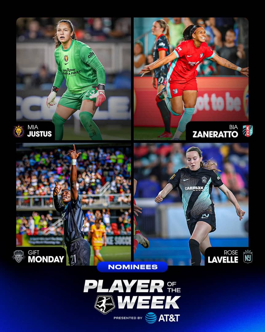 Gift Monday nominated for NWSL Player of the Week Gift Monday nominated for NWSL Player of the Week