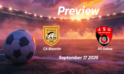 CA Bizertin vs AS Gabes: Preview – Team News, Line-ups, Prediction, and Tips | September 17 14:30 GMT