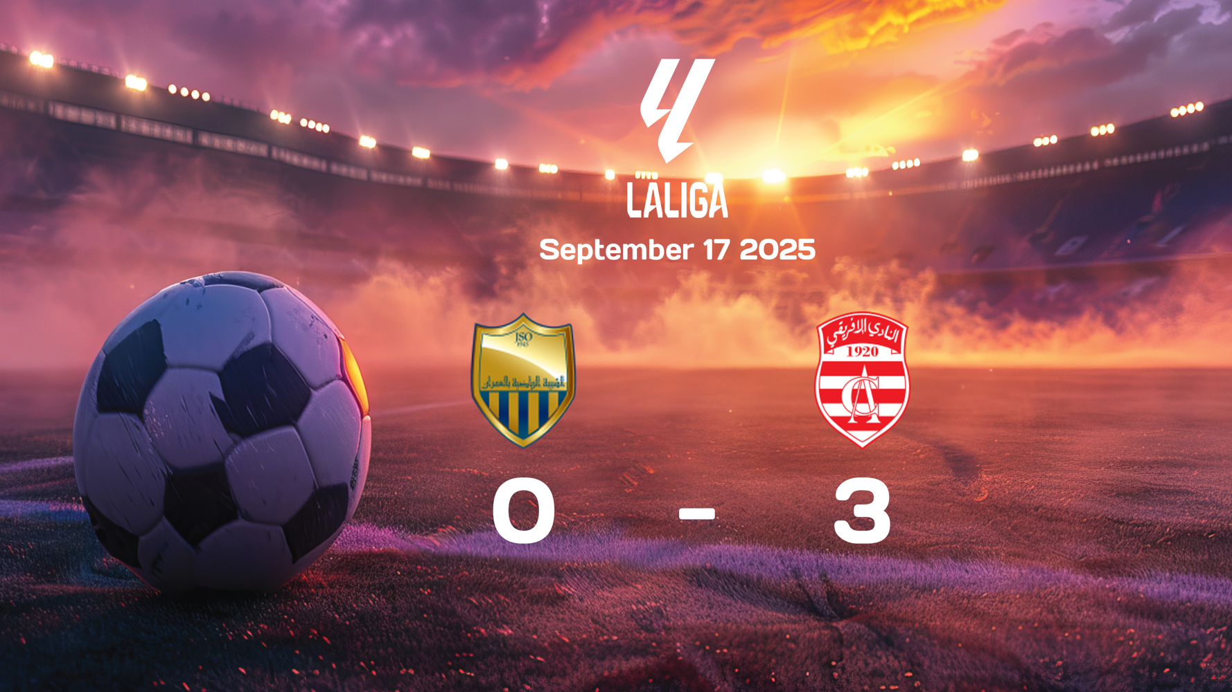 Club Africain Dominates with 3-0 Victory over Jeunesse Sportive Omrane in Ligue 1 Match on 2025-09-17