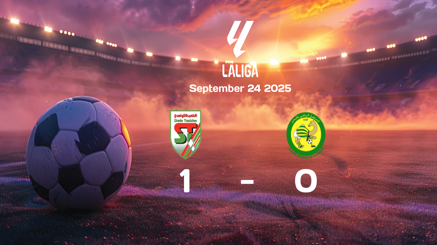 Stade Tunisien secures 1-0 victory against AS Marsa in thrilling Ligue 1 showdown on September 24, 2025