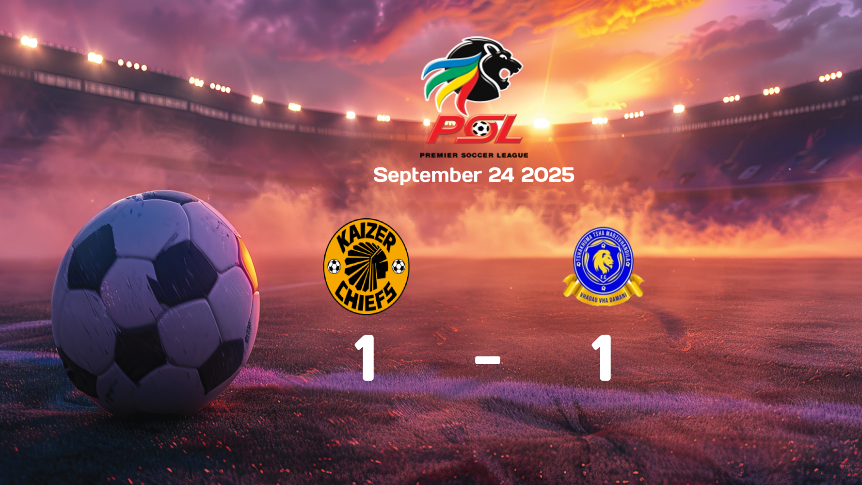 Kaizer Chiefs vs Marumo Gallants Ends in 1-1 Draw in Premier Soccer League Match on 2025-09-24