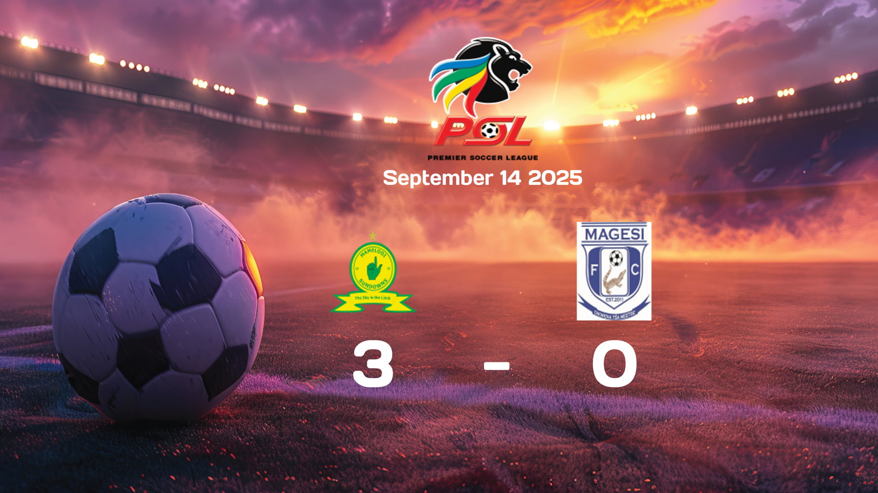 Mamelodi Sundowns Dominate Magesi with 3-0 Victory in Premier Soccer League Encounter on September 14, 2025