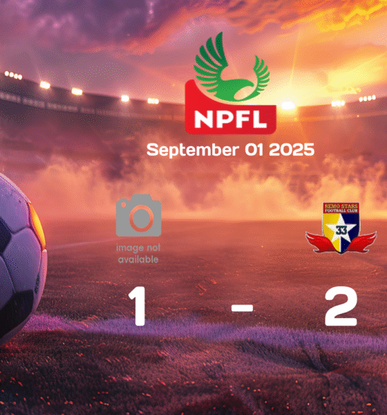 Kun Khalifat FC vs Remo Stars: Exciting Match Ends 1-2 in favor of Remo Stars in NPFL Clash on 2025-09-01